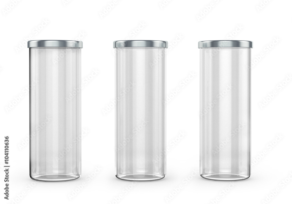 empty high kitchen jars isolated on white background empty high kitchen jars isolated on white background