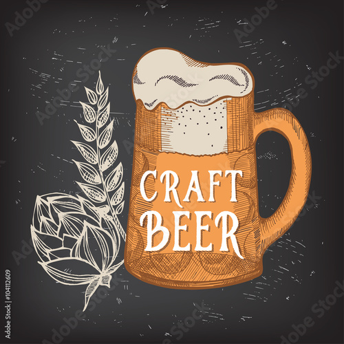 Beer restaurant cafe menu, template design.