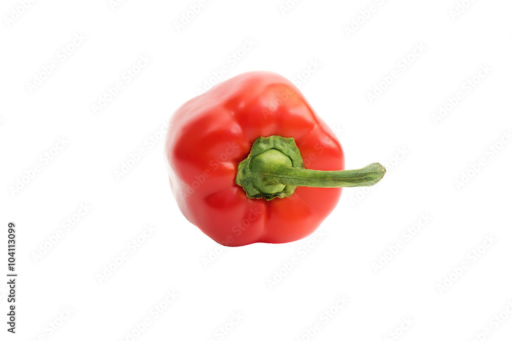 Sweet red pepper. Fresh paprika isolated on white Sweet red pepper. Fresh paprika isolated on white