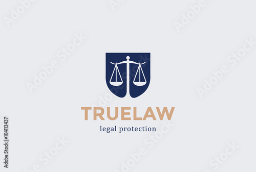 Scales Shield Law firm Logo design Lawyer Legal Logotype
