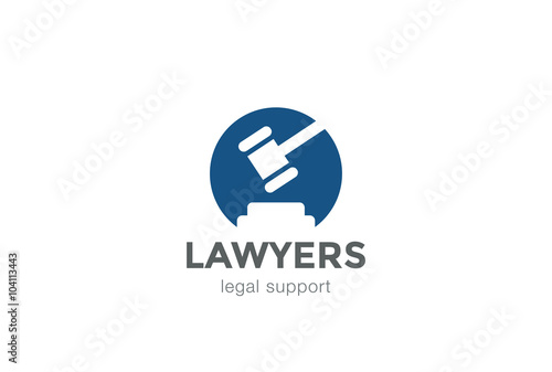 Lawyer Legal Law firm Logo design vector Negative space