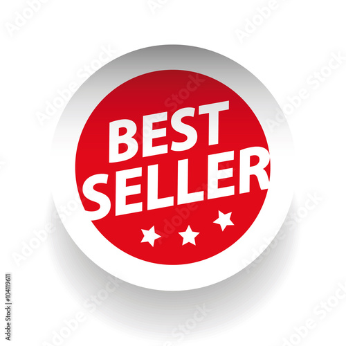 Best seller sticker vector