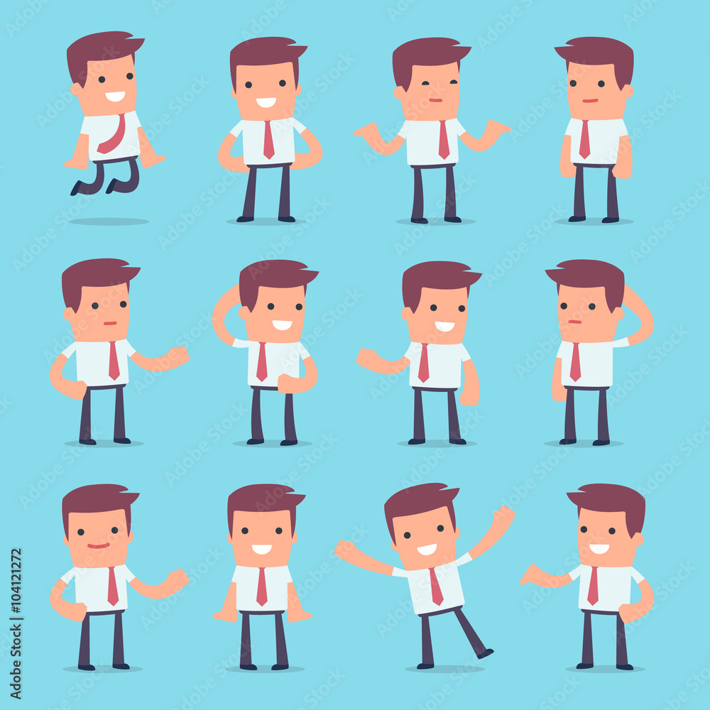 Flat Simple Character Manager for use in design Flat Simple Character Manager for use in design
