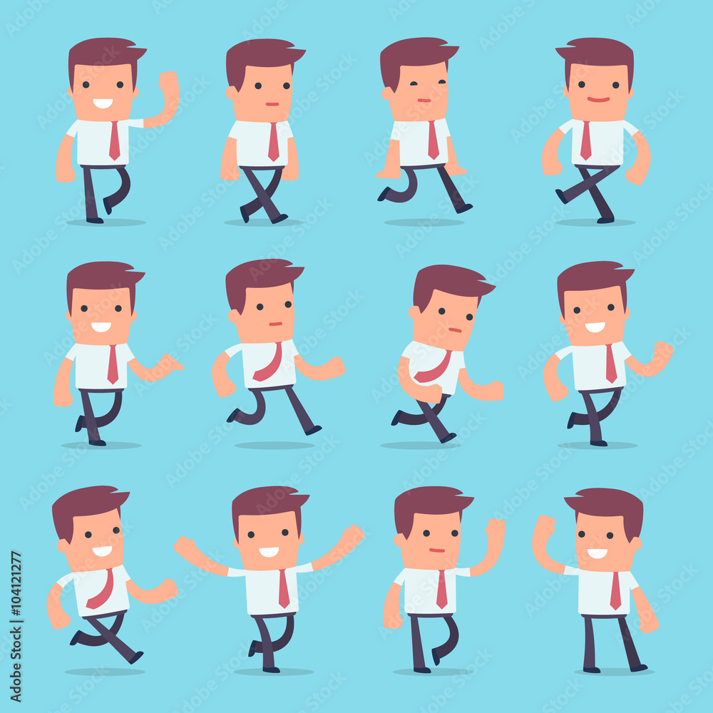 Flat Simple Character Manager for use in design Flat Simple Character Manager for use in design