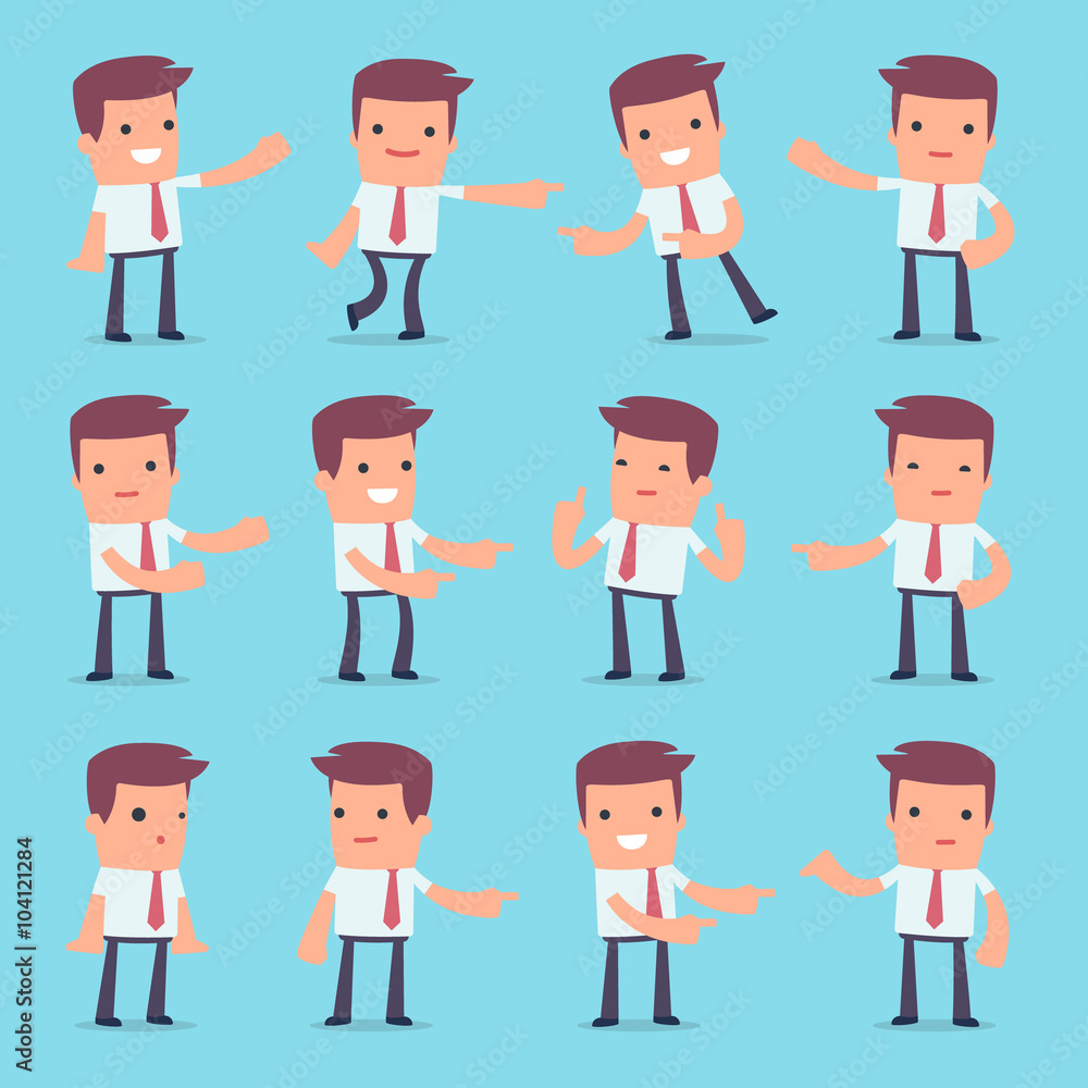 Flat Simple Character Manager for use in design Flat Simple Character Manager for use in design