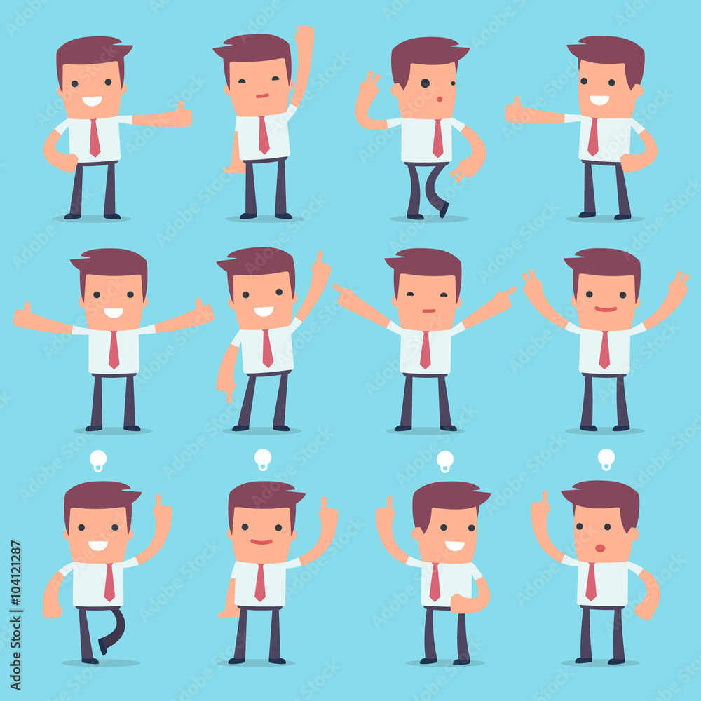 Flat Simple Character Manager for use in design Flat Simple Character Manager for use in design