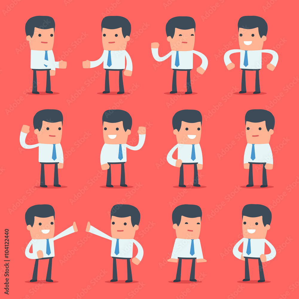 Flat Simple Character Manager for use in design Flat Simple Character Manager for use in design