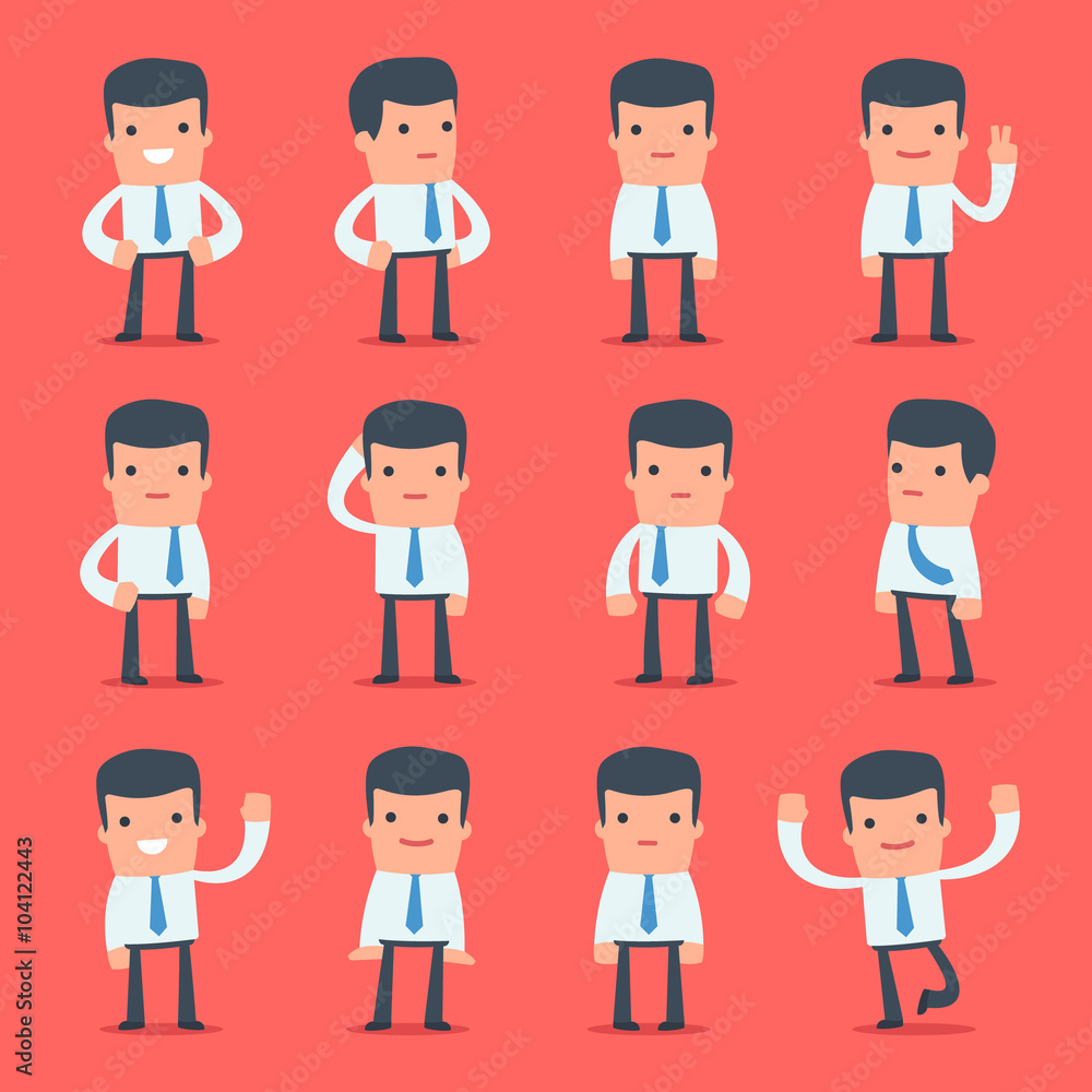 Flat Simple Character Manager for use in design Flat Simple Character Manager for use in design