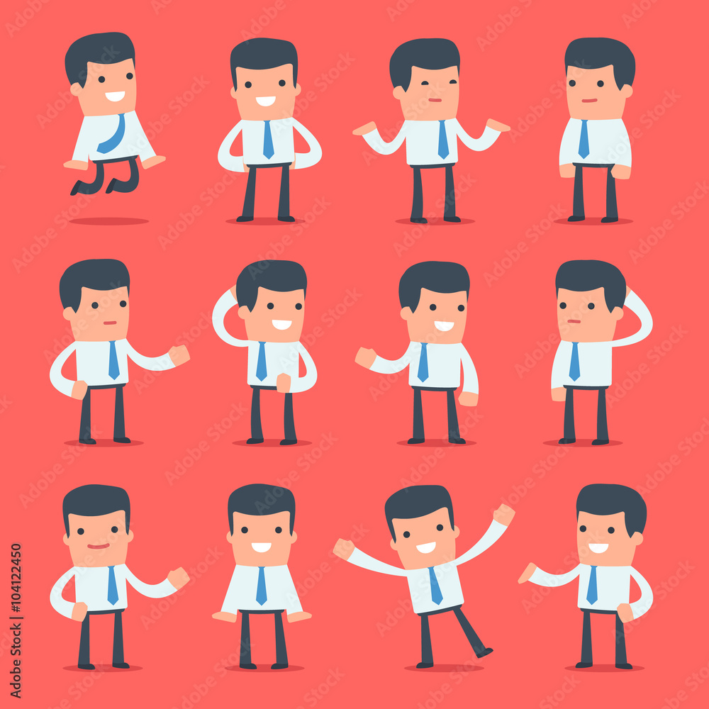 Flat Simple Character Manager for use in design Flat Simple Character Manager for use in design