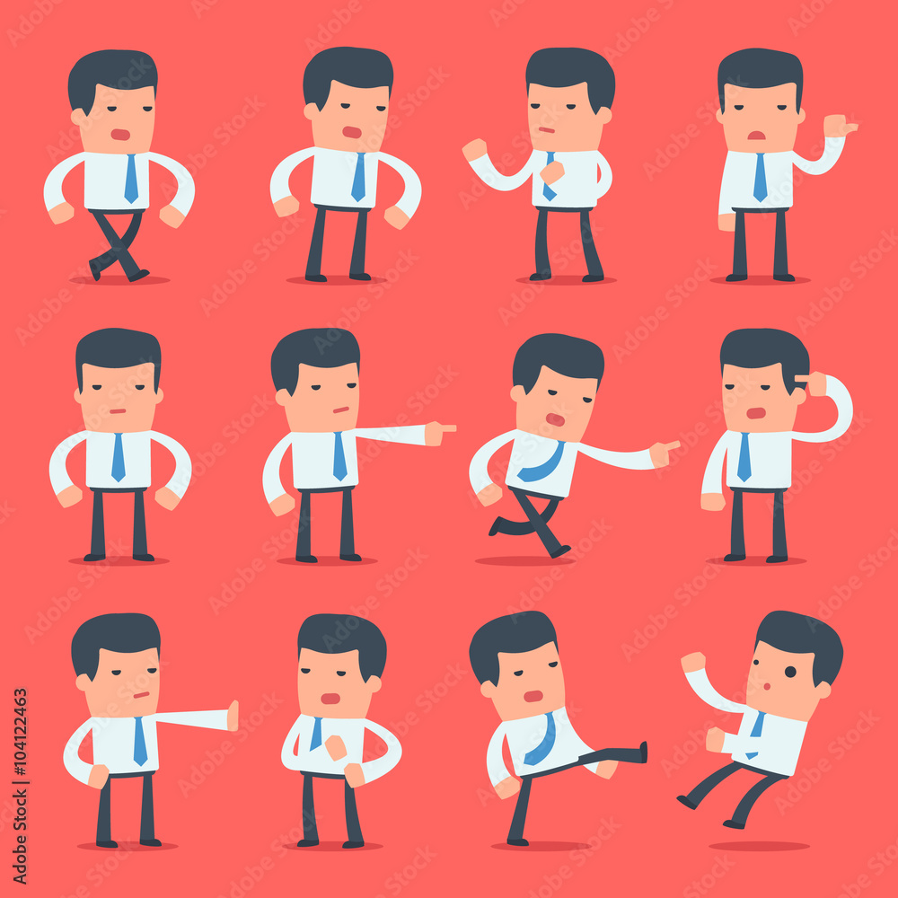Flat Simple Character Manager for use in design Flat Simple Character Manager for use in design