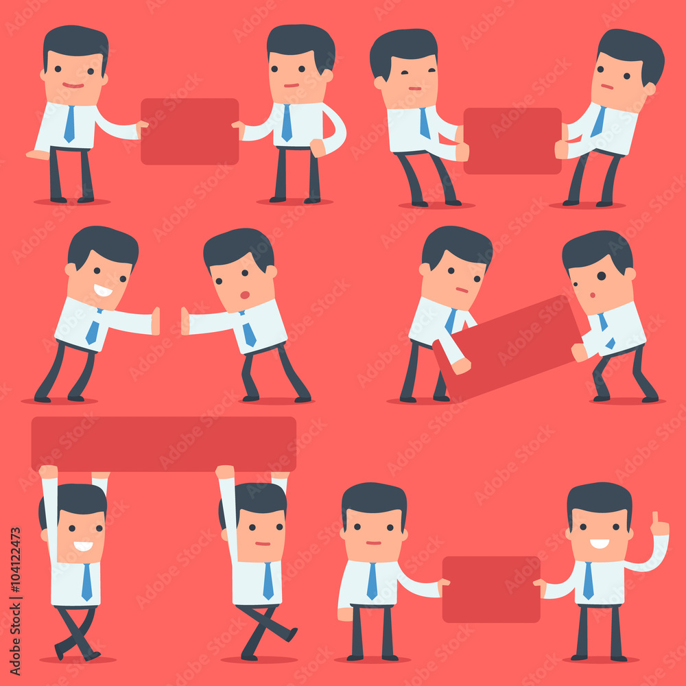 Flat Simple Character Manager for use in design Flat Simple Character Manager for use in design