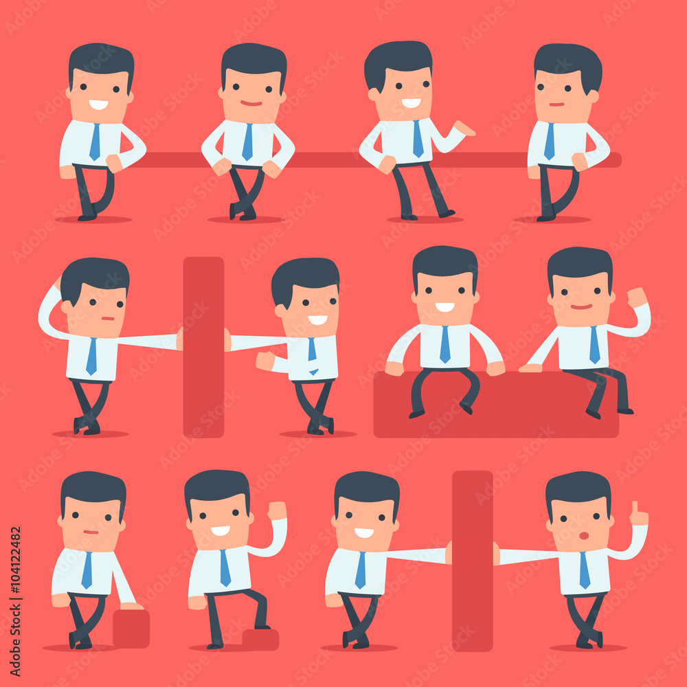 Flat Simple Character Manager for use in design Flat Simple Character Manager for use in design