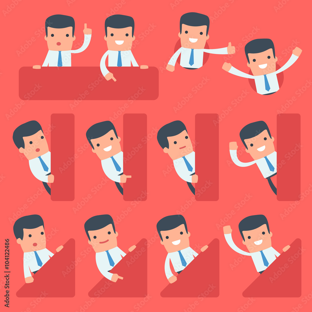 Flat Simple Character Manager for use in design Flat Simple Character Manager for use in design