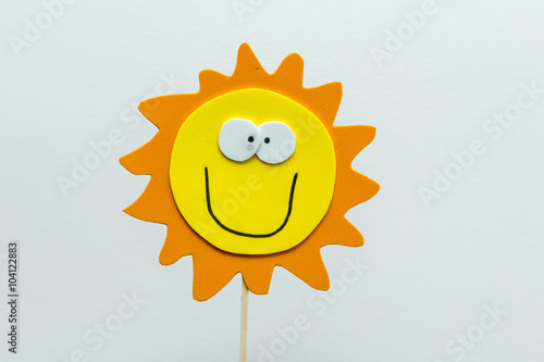 Quadro em tela eva foam sun on white background