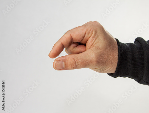 male hand isolated on white