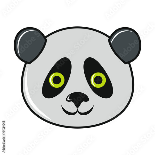 Fototapeta Naklejka Na Ścianę i Meble -  Cartoon panda icon on white background