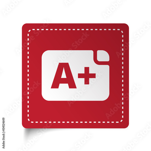 Flat Rating icon on red sticker