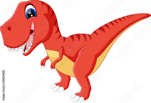 illustration of cute dinosurs cartoon