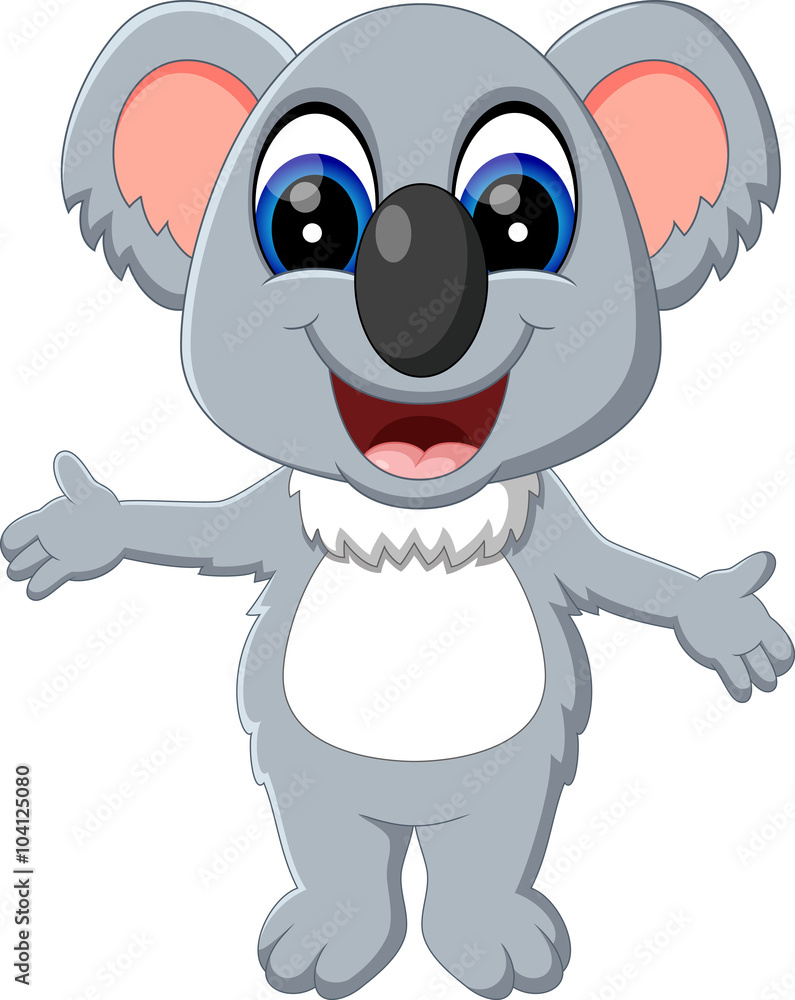 Naklejka premium illustration of cute koala cartoon