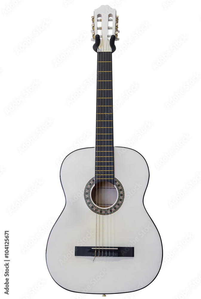 Fototapeta premium Acoustic guitar isolated on a white background