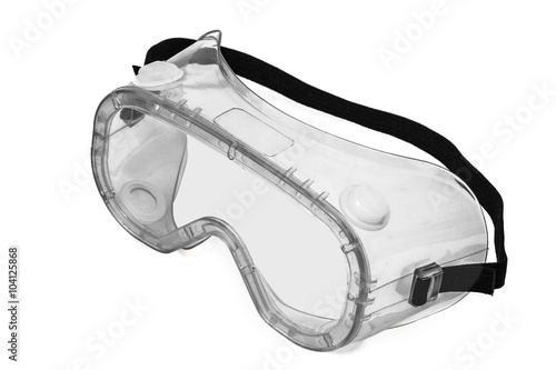 Safety glasses, isolated on white background