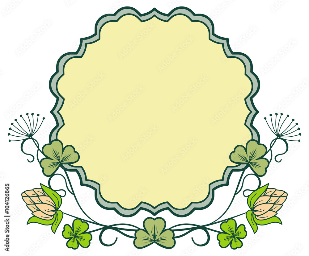 Beautiful floral frame. Vector clip art. Beautiful floral frame. Vector clip art.