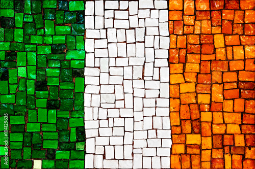 Photography Mosaic flag of Irish
