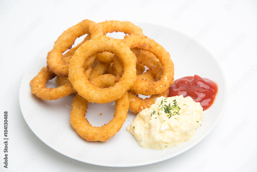 onion rings with sauce onion rings with sauce