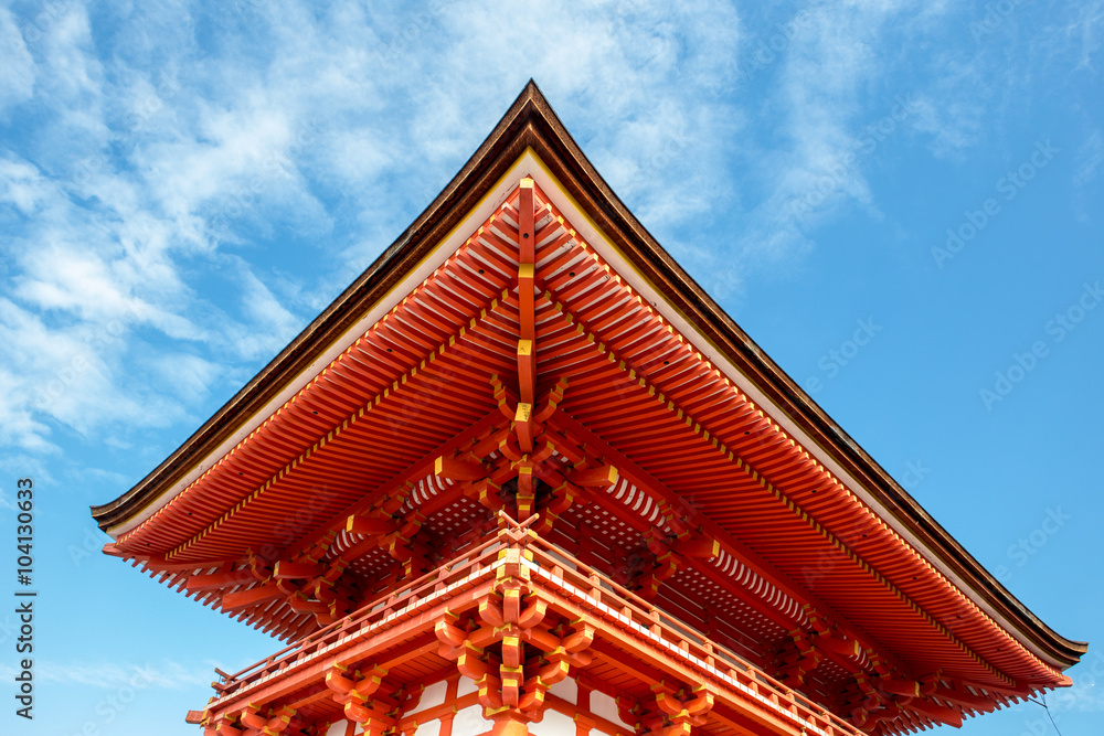 Naklejka premium architecture of Japanese temple shrine