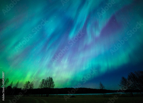 Northern lights aurora borealis landscape