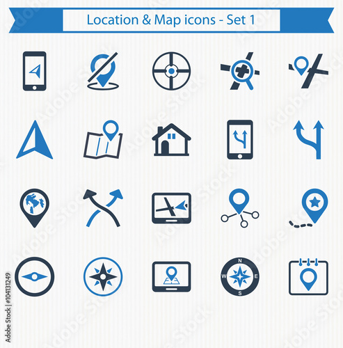 Location & Map icons - Set 1