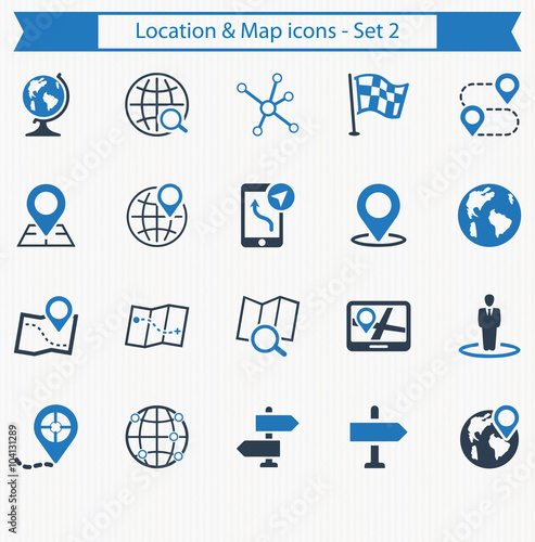 Location & Map icons - Set 2