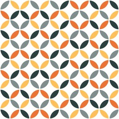 Fototapete Retro-Muster Oranges geometrisches Retro-Muster nahtlos  © Eduardo Santarosa