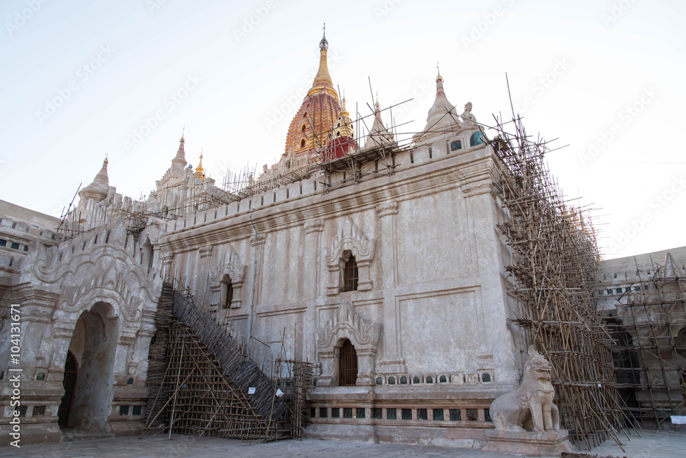 Ananda Temple were repaired , Bagan, Myanmar,Burmar