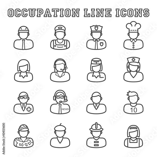 occupation line icons