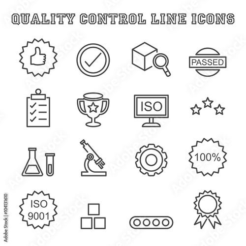 quality control line icons