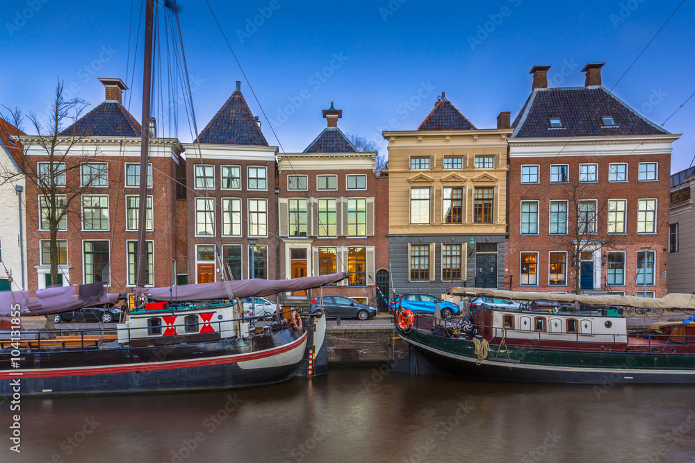 Historic boats and buildings Groningen