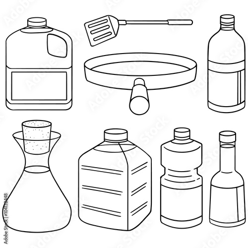 vector set of vegetable oil