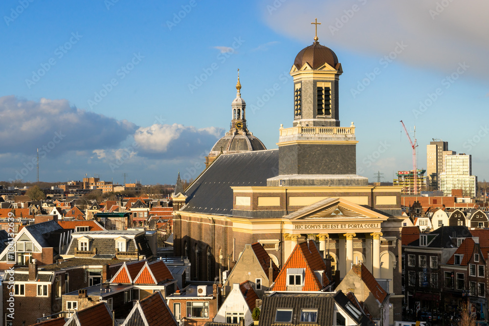 Obraz premium Hartebrugkerk church, Leiden, Holland