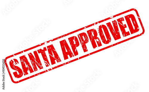 SANTA APPROVED RED STAMP TEXT