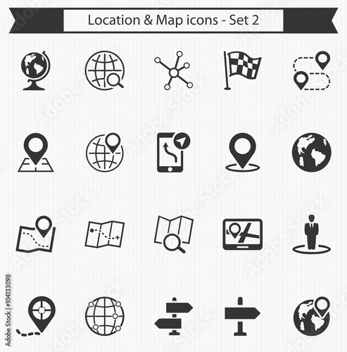 Location & Map icons - Set 2