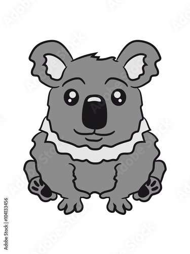 Canvas Print small fat sitting sweet plush koala