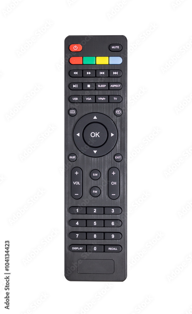 TV remote control isolated on white TV remote control isolated on white