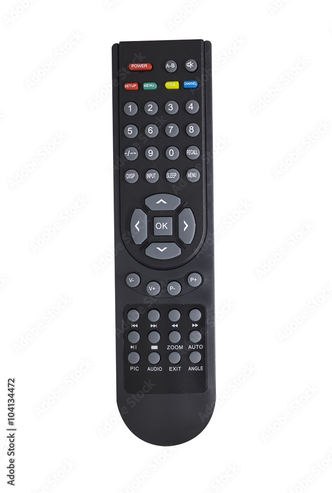 TV remote control isolated on white TV remote control isolated on white