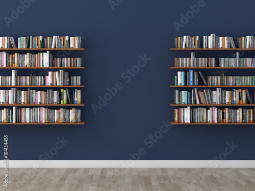 Fototapeta interior bookshelf room library