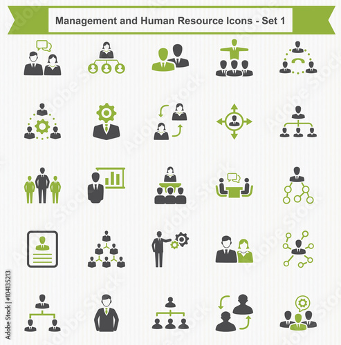 Management and Human Resource Icons - Set 1