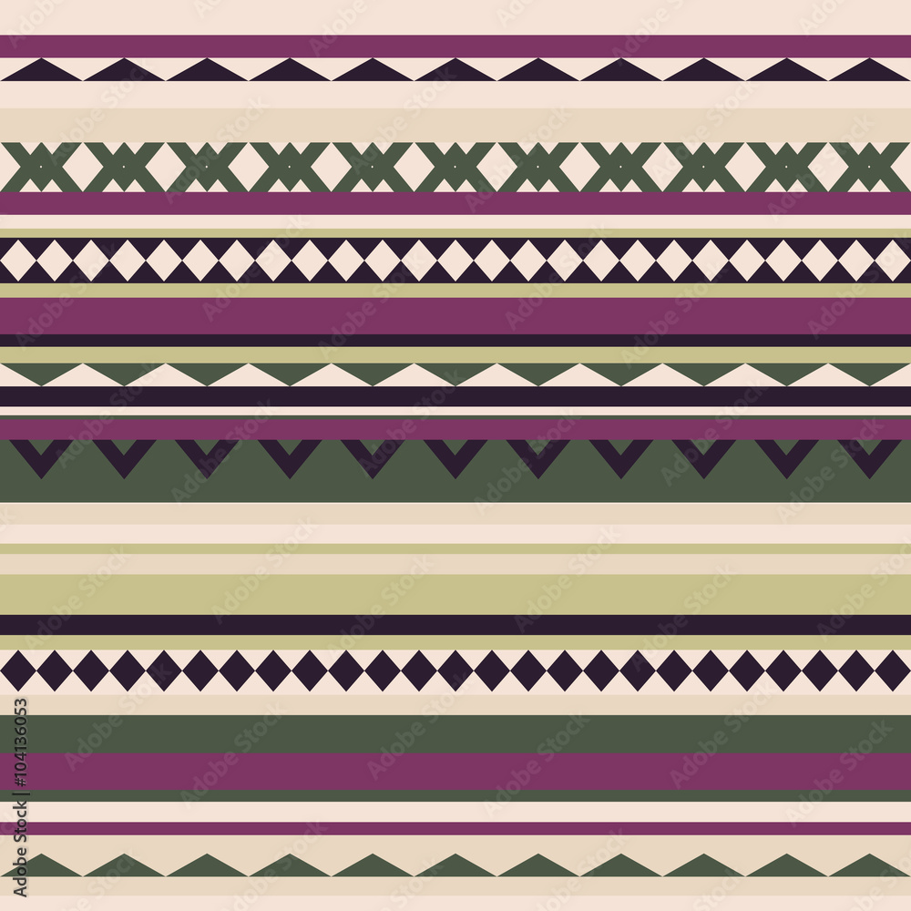 Seamless vector tribal texture. Tribal vector pattern. Colorful