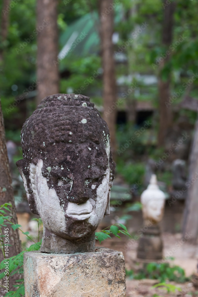 buddha statue in wat umong, chiang mai, travel thai temple buddha statue in wat umong, chiang mai, travel thai temple