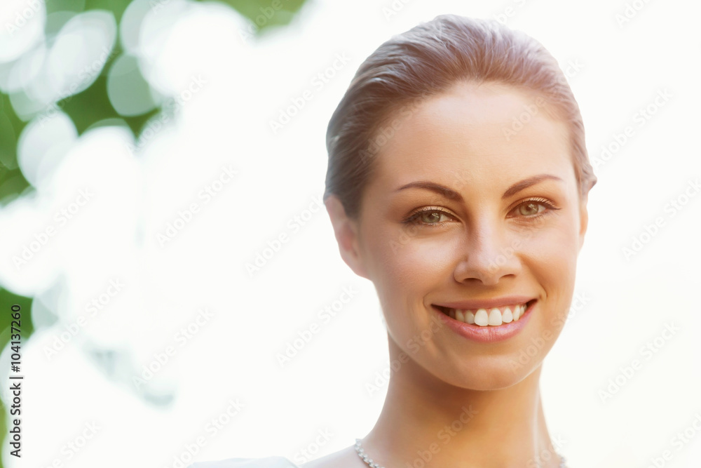 Portrait of business woman smiling outdoor Portrait of business woman smiling outdoor