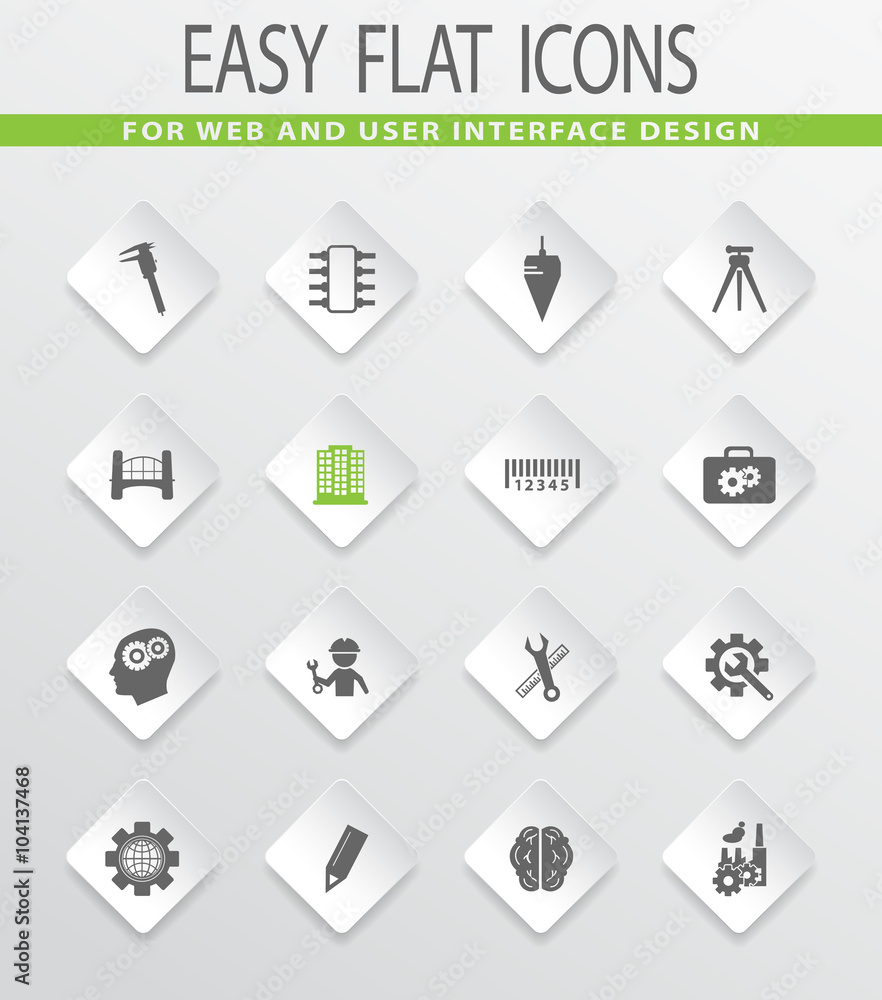 Engineering vector icons set Engineering vector icons set